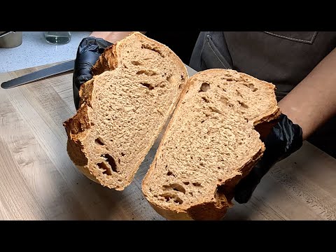 Beginner-Friendly 100% Whole Wheat Sourdough You'll Ever Bake (Seriously, No Kneading!)