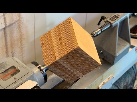 Woodturning  - The Cube  Wobble Bowl