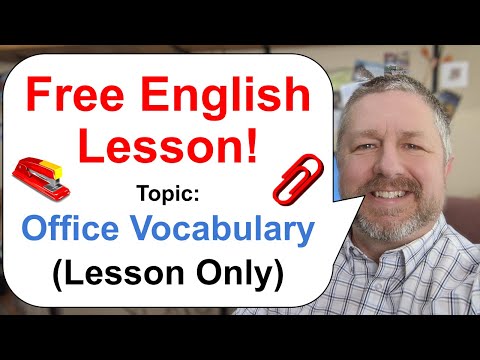 English Office and Job Vocabulary! Let's Learn English! π’π» A Free English Class!