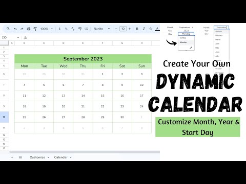 Create a Dynamic Calendar in Google Sheets | Customize Month, Year, and Start Day! #bohospreadsheets