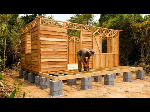 DIY WOODEN CABIN for around $10,000 in 30 days | From start to finish by @TUNG BUSHCRAFT