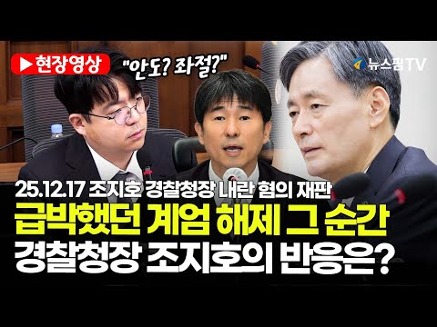 [스팟Live] 급박했던 계엄 해제 그 순간...경찰청장 조지호의 반응은? | 25.12.17 조지호 경찰청장 내란 혐의 재판