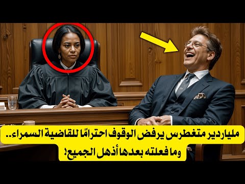 ملياردير متغطرس يرفض الوقوف احترامًا للقاضية السمراء   وما فعلته بعدها أذهل الجميع!