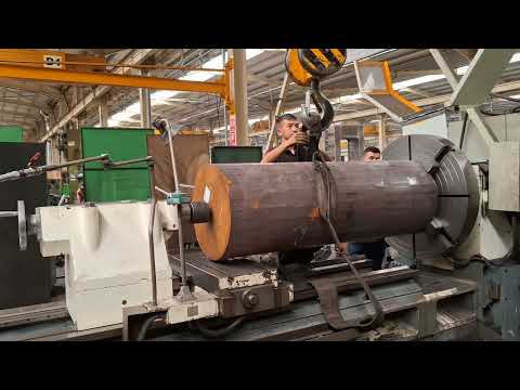 700 ton hydraulic cylinder tie rod machining stage 1