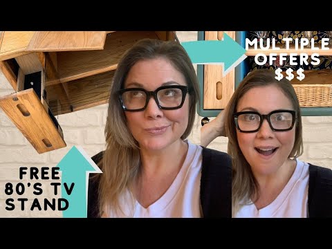 The 80's Furniture Flip That Everyone Wanted to Buy | How To Makeover An 80's TV Stand for Profit
