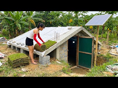 Finishing an Underground House in the Garden After 35 Days of Building , Rural Life