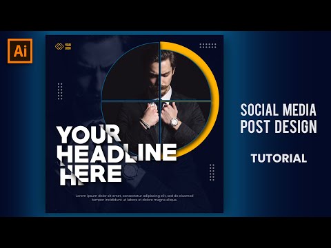 Fashion Banner Design In Illustrator - Sliced Text Effect - Adobe Illustrator