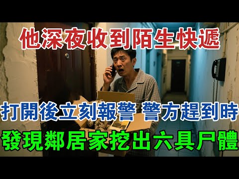 他深夜收到陌生快遞，打開後立刻報警，警方趕到時發現鄰居家挖出六具屍體 #大案紀實 #刑事案件 #大案要案