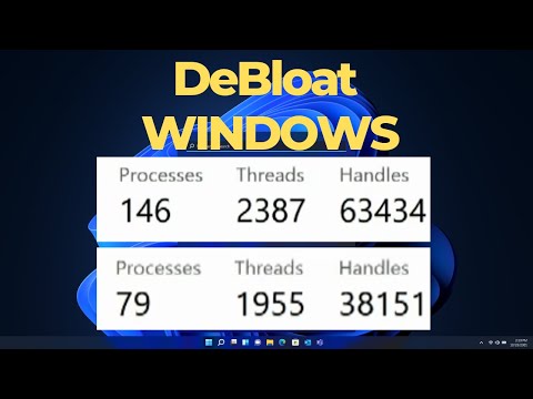 DeBloat Windows 11 or 10 Unwanted Apps and Telemetry.