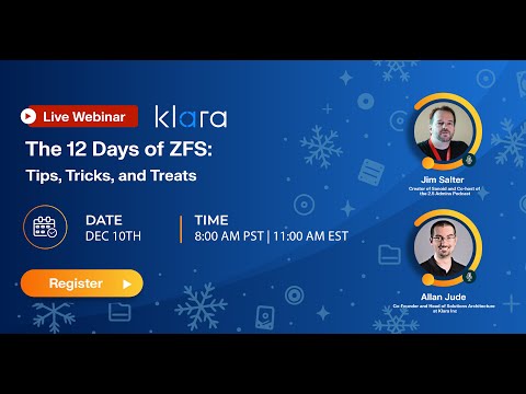 The 12 Days of ZFS: Tips, Tricks, and Treats