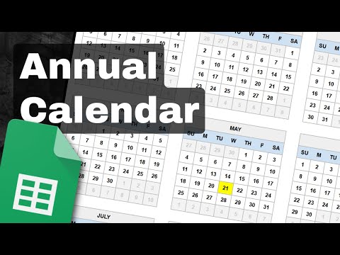 How to Make a Yearly Calendar in Google Sheets