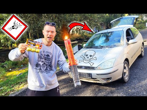 Ich ZÜNDE MEGA JUGENDFEUERWERK im AUTO AN! (Teil 2)