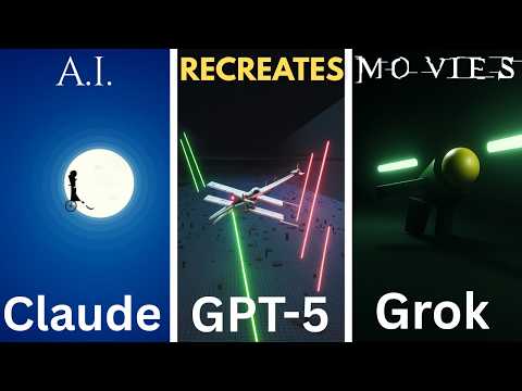 AI Recreates Movie Scenes in 3D. GPT-5 | Grok 4 | Claude | Gemini