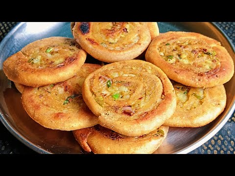 ना कढ़ाई ना पैन सिर्फ दो चम्मच तेल में क्रिस्पी  जो भी खाएं खाता ही जाए |crispy Nashta #gawkirecipe 