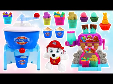 Paw Patrol Marshall Makes Ice Cream & Play Doh Candy!