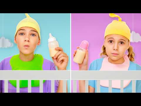We Want to Be Babies! 👶😂 Funny Lesson for Kids