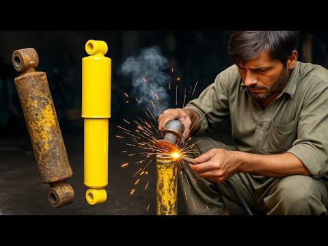 Heavy Duty Shock Absorber Repair | Oil Refilling & Full Restoration | Rust to Brand New