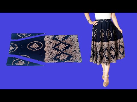 Stunning Skirt You Can Sew from Border Print Fabric