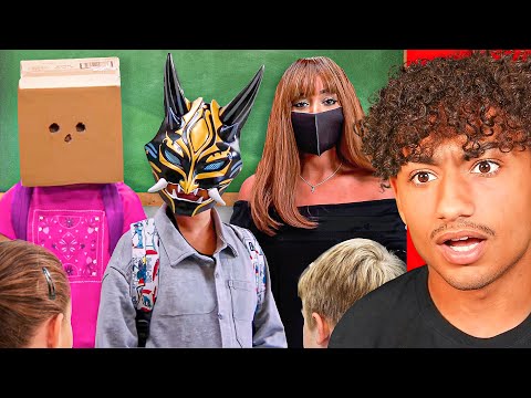 KIDS HIDE THEIR FACE AT SCHOOL FOR 24 HOURS!!