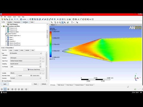Delta wing 3D CFD analysis  using CFx in Ansys Workbench