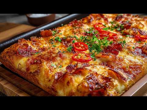 Focaccia a la pizza👌How to Bake the Best Focaccia Bread You've Ever Tasted.