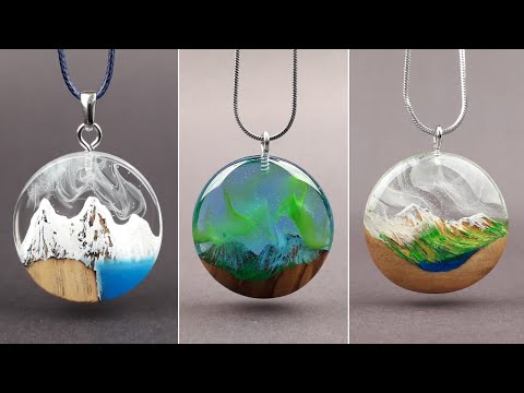 3 Great Snowy Mountain Pendant Ideas from Epoxy Resin