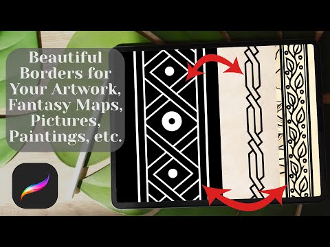 How to Create Border Draw Frame Brush for your Fantasy Map, Artwork, Seamless Pattern in Procreate