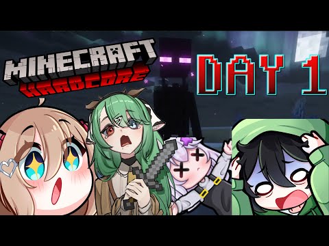 Neuro Vedal Filian & Crelly's Hardcore Minecraft Marathon – Day 1