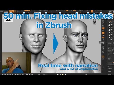 Male head in Zbrush - a beginner's sculpting mistakes and how to fix them