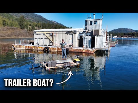 I Built A Mini Floating Trailer To Get Supplies To My Navy Barge