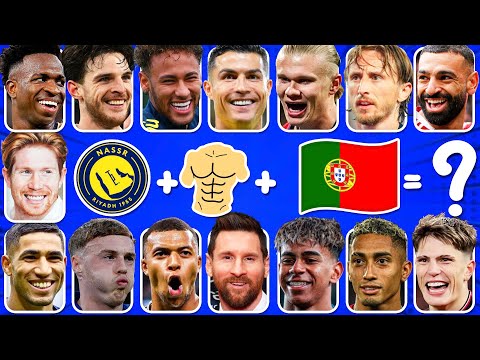 Guess The FOOTBALL PLAYER By Song & Emoji | Ronaldo, Messi, Neymar Jr.
