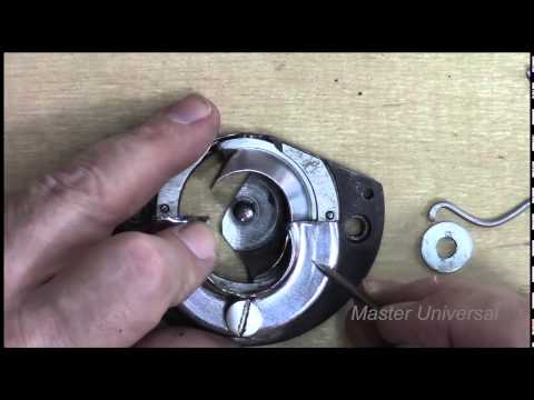 How to make a leaf spring for a half-ring on a shuttle for a PMZ sewing machine. Video #74.