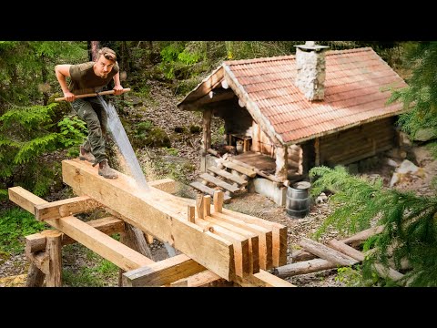 500 Year Old Method For Sawing Your Own Lumber!