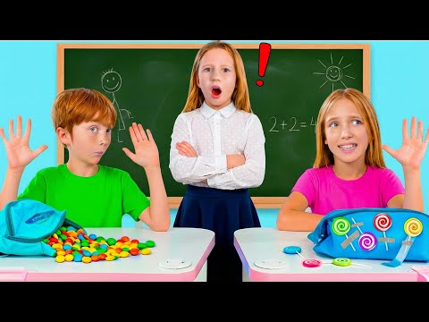 Nastya teaches kids good school habits