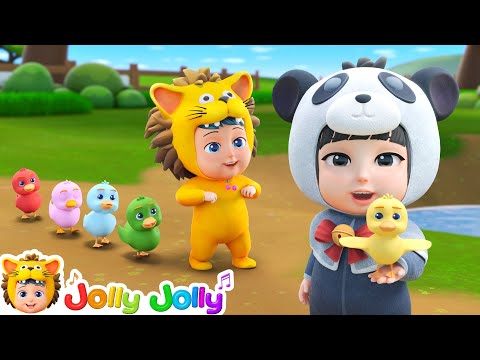 Five Little Ducks is here! Learn Numbers & Colors | Jolly Jolly - Learn and Play - Nursery Rhymes
