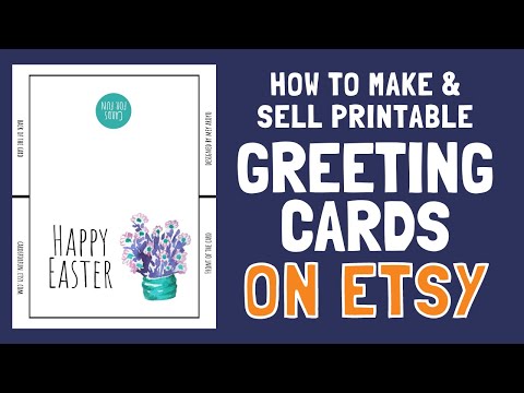 How to MAKE & SELL Printable Greeting Cards on Etsy in 2021- Full Tutorial