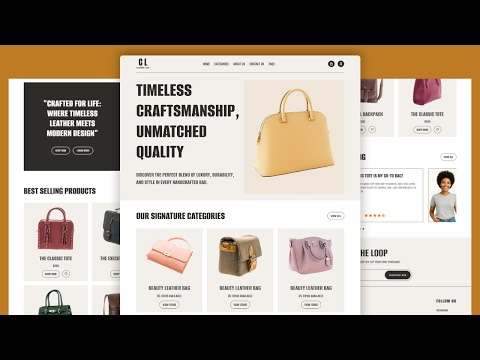 Responsive Bags Store Website Using HTML CSS And JavaScript