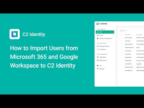 How to Import Users From Microsoft 365 and Google Workspace to C2 Identity | Synology