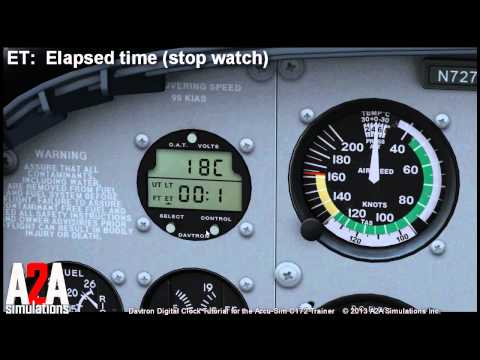 A2A C172 Avioncs Tutorials:  Davtron Clock