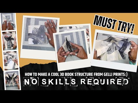 New Use for Gelli Prints! Beginner Friendly 3D Book Tutorial - Bookmaking Like A Pro!