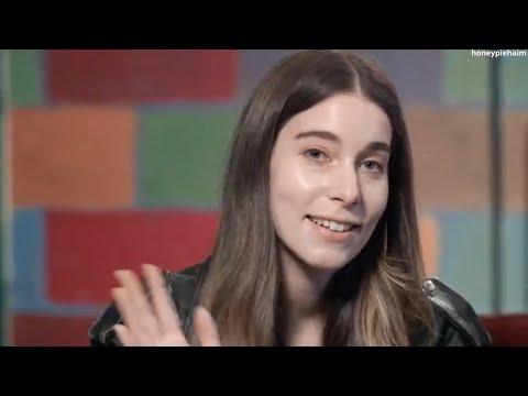 Danielle Haim trying to speak in interviews