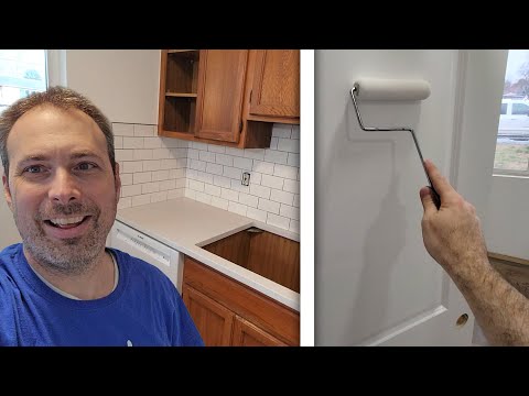 Tips For Installing Back Splash Tile & Painting Doors Like a Pro! | DIY Renovation VLOG pt. 2