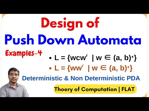 4.5 Deterministic And Non Deterministic Push Down Automata with Examples -4 || Difference || PDA