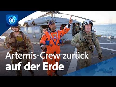 Landung im Pazifik: Artemis-Crew nach Mondflug zurück auf Erde