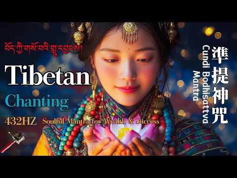 Powerful Tibetan Chant | Cundi Bodhisattva Mantra: 432Hz Vocals to Gain Wealth & Happiness #疗愈佛乐
