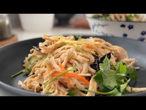 阿婆灵魂酱汁拌鸡丝 鸡胸肉最简单 请客吃饭拿手菜【田园时光美食】