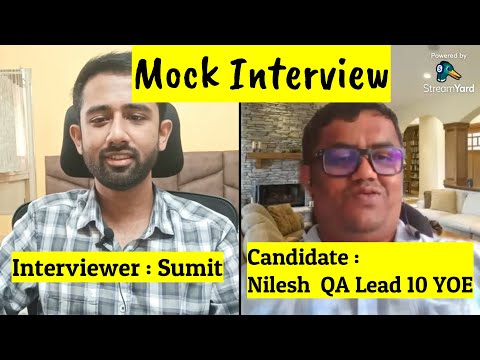 Mock Interview || QA Lead 10 Years of experience