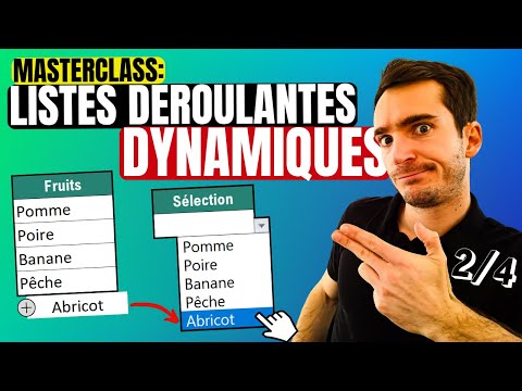 Excel : créer une LISTE DEROULANTE DYNAMIQUE : méthode simple (Masterclass 2/4)