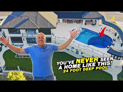 You've Never Seen a Home Tour Like This - 24 Foot Deep Scuba Pool