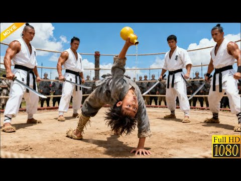 Top five villains look down on a young man, unaware he’s the heir of Tai Chi mastery.